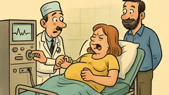 Barzelletta: Un uomo porta la moglie incinta