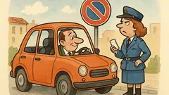 Barzelletta: Un uomo parcheggia in divieto di sosta
