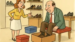 Barzelletta: Un signore entra in negozio di scarpe