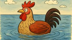 Barzelletta: Cosa ci fa un gallo al mare?