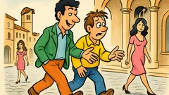 Barzelletta: Due amici passeggiano in centro...