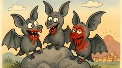 Barzelletta: una sera, tre pipistrelli decidono