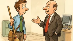 Barzelletta: un informatico al primo giorno...