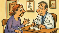 Barzelletta: «Dottore, mio marito mi caccia»