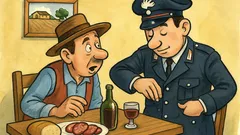 Barzelletta: Un carabiniere a cena dal contadino