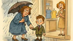 Barzelletta: In negozio bimbi, il vestito si ritira