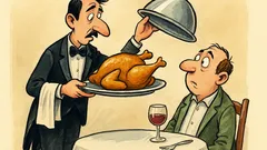 Barzelletta: Il cameriere serve un pollo