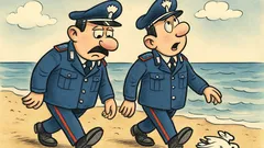 Barzelletta: Due carabinieri passeggiano in riva al mare