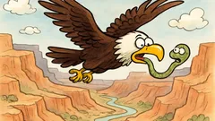 Barzelletta: Un’aquila affamata nel Grand Canyon