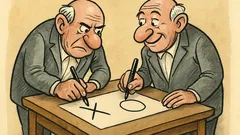 Barzelletta: Due vecchi analfabeti devono fare una firma