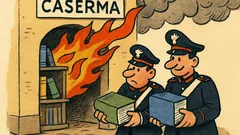 Barzelletta: Incendio alla biblioteca dei carabinieri
