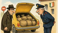 Barzelletta: Un uomo losco arriva alla frontiera