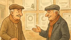 Barzelletta: Due vecchietti davanti ai manifesti funebri