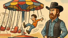 Barzelletta: Chuck Norris al luna park...