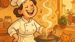 Barzelletta: Cosa prepara una cuoca felice?