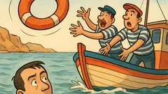 Barzelletta: Gli lanciano una ciambella di salvataggio...