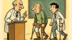 Barzelletta: a lezione di medicina zoppica…