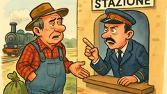 Barzelletta: un contadino va alla stazione