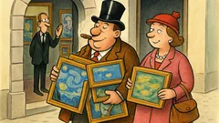 Barzelletta: Un milionario entra in galleria