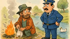 Barzelletta: Un barbone ruba una gallina