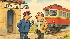 Barzelletta: Il capostazione si avvicina a un signore