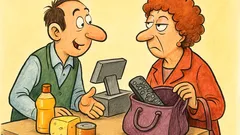 Barzelletta: Una signora paga col telecomando