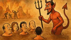 Barzelletta: Un uomo muore e precipita all'inferno