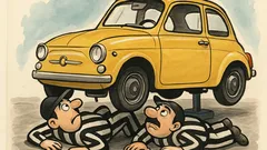 Barzelletta: Cosa fanno due juventini sotto una macchina?