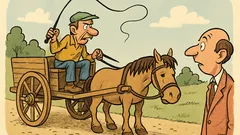Barzelletta: un carrettiere e il cavallo cieco