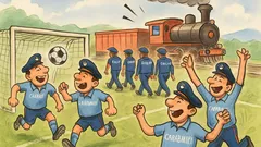 Barzelletta: Carabinieri e Polizia vicino ai binari