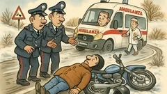 Barzelletta: Un signore d’inverno viaggia in moto