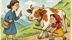 Barzelletta: La maestra trova Heidi con la mucca