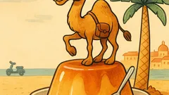 Barzelletta: Cosa fa un cammello su un budino?