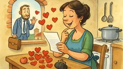 Barzelletta: Un uomo all’estero scrive alla moglie