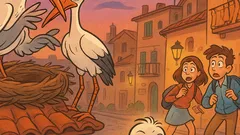 Barzelletta: Un cicognino piangeva nel nido