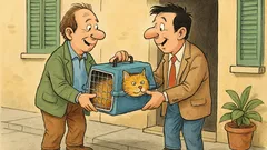 Barzelletta: Due amici e un gatto guida