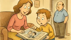 Barzelletta: Un bimbo sfoglia l’album di nozze