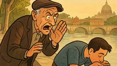 Barzelletta: Un vecchietto sul Lungotevere di Roma