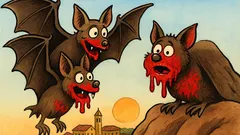 Barzelletta: Tre pipistrelli e la gara di sangue
