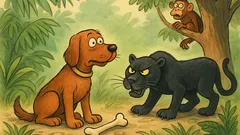 Barzelletta: un cane sfida una pantera