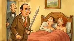 Barzelletta: un ricco rientra, moglie con amante