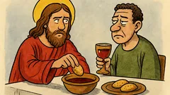 Barzelletta: Gesù intinge il pane nel vino