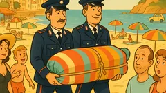 Barzelletta: carabinieri in spiaggia col finestrino