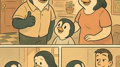 Barzelletta: C’è un pinguino dal papà…