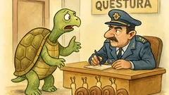 Barzelletta: Una tartaruga rapinata da cinque lumache
