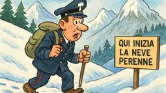 Barzelletta: un carabiniere vede la neve perenne...