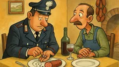 Barzelletta: un carabiniere cena da un contadino