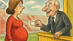 Barzelletta: Presidente tirchio, donna incinta allo stadio