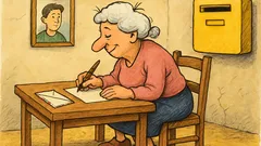 Barzelletta: Caro figlio, ti scrivo piano