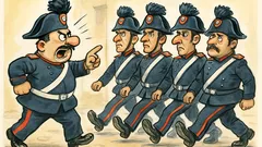 Barzelletta: un maresciallo guida la marcia